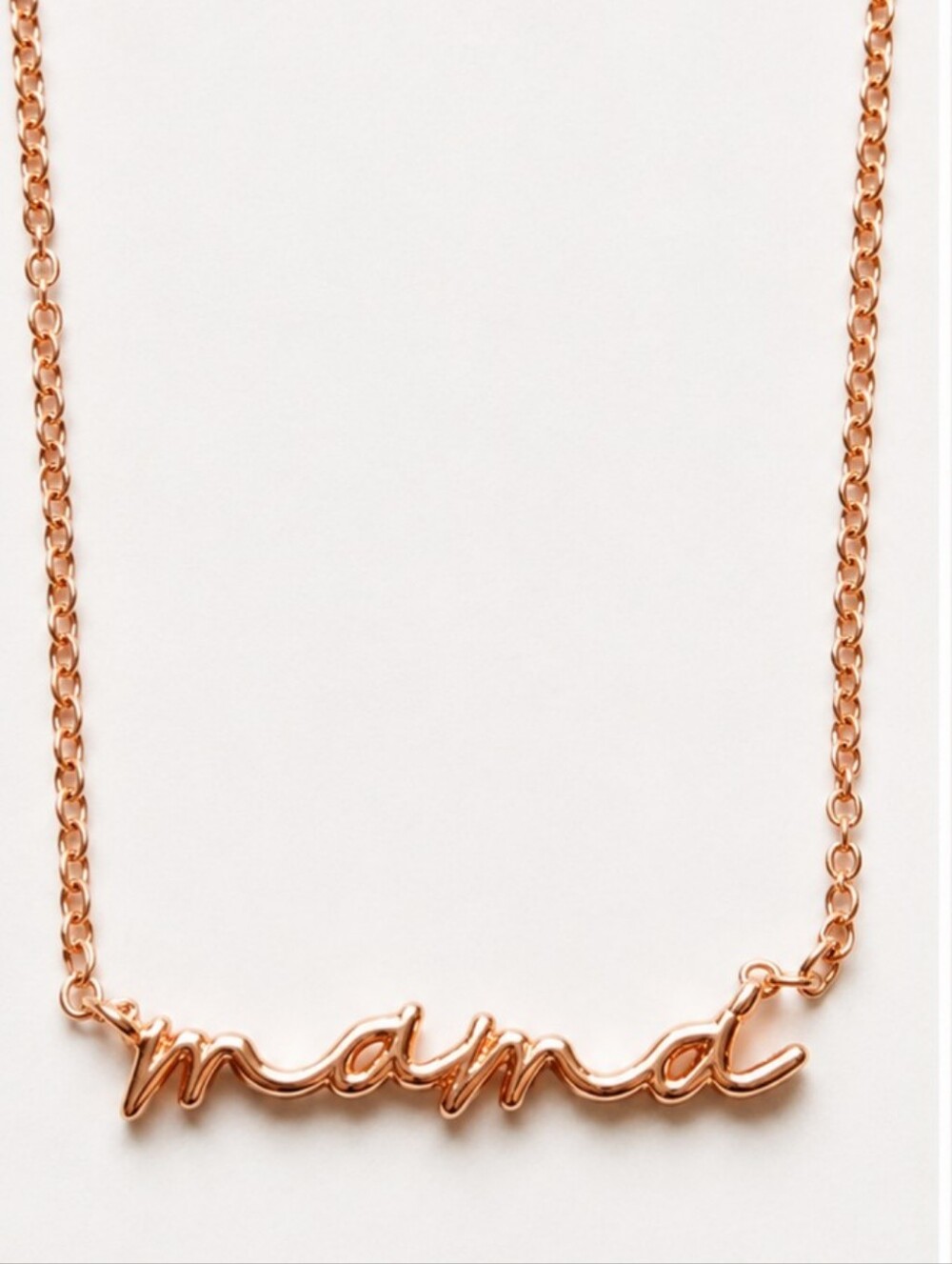 Beautiful 18K rose gold plated sterling silver "Mama" necklace